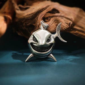 Vintage Shark Necklace, Ocean Jewelry Birthday Gifts, Men&#39;s Silver Pendant, Halloween Jewelry Christmas Gifts, Summer Jewelry Boyfriend Gift