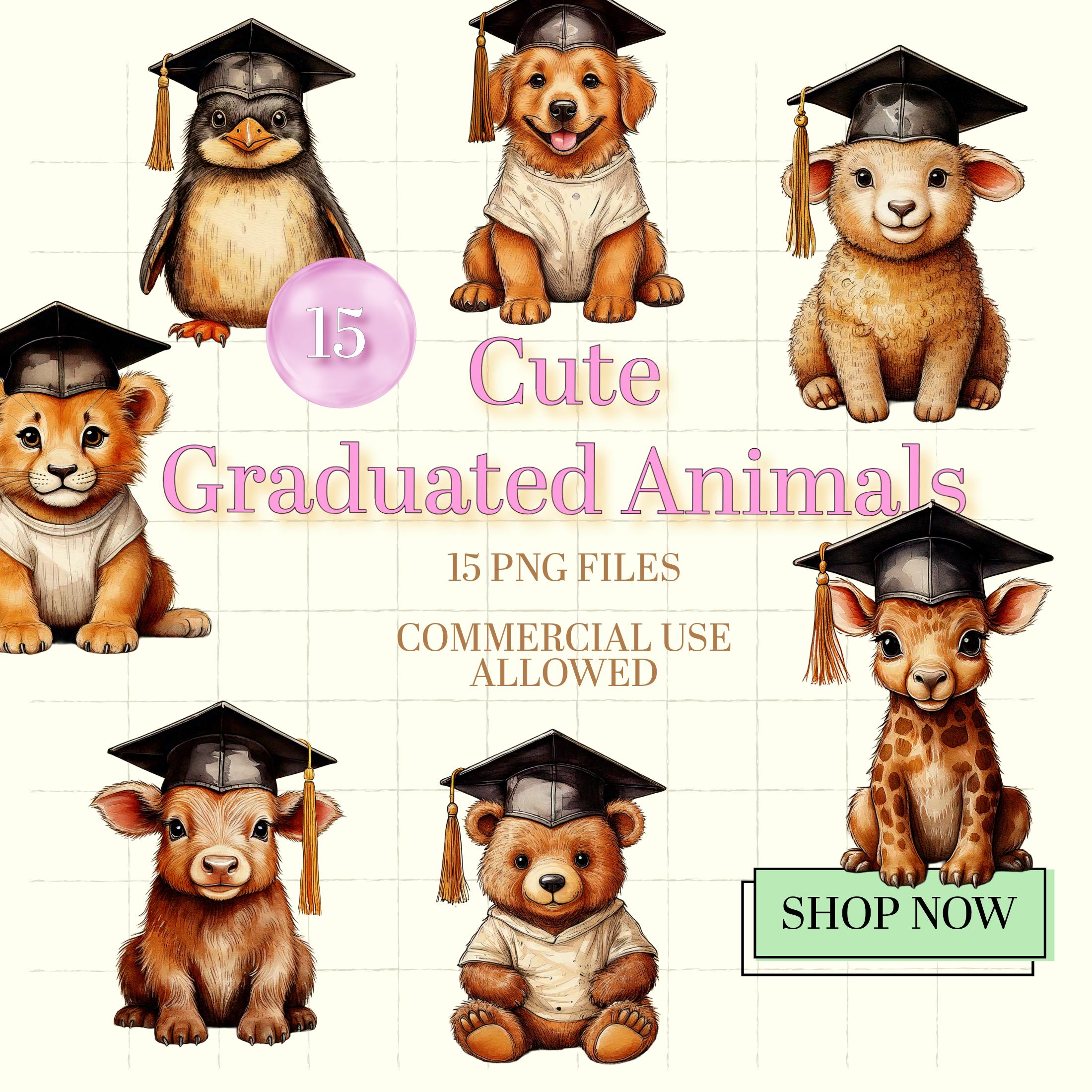 Graduated Animals PNG Bundle – Watercolor Clipart for Sublimation ...