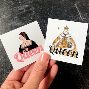 Anne Boleyn and Queen Elizabeth i Vinyl Stickers