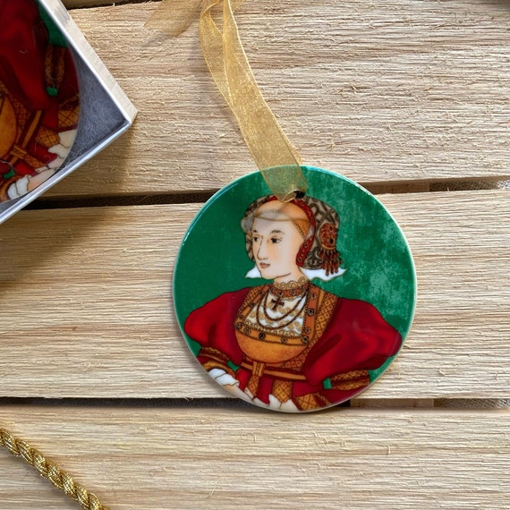 Anna of Cleves Tudor Queen Round Ceramic Christmas Ornament