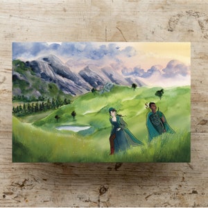 The Southlands of Middle-earth Paper Art Print