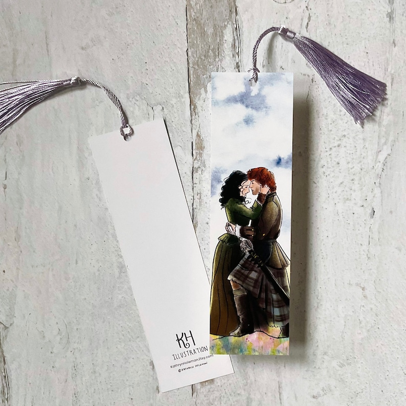 Jamie and Claire Outlander Bookmarks | Etsy