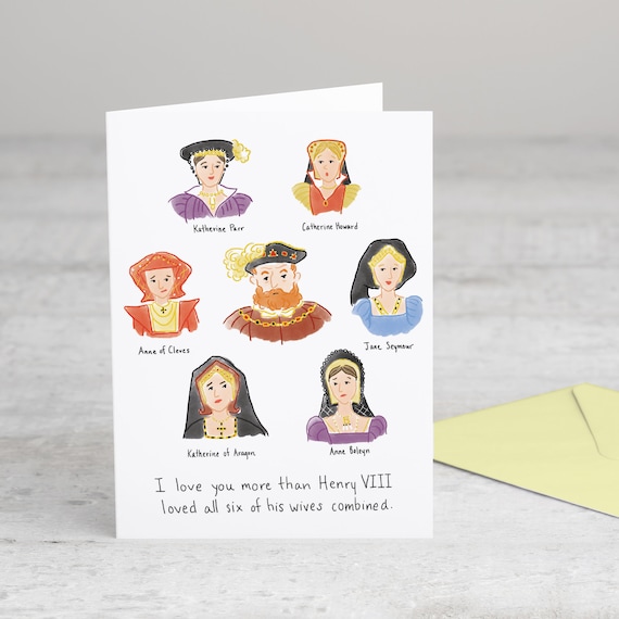 Henry VIII and His Six Wives Card