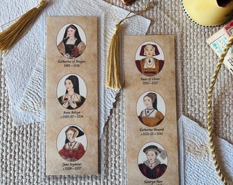 The Six Wives of Henry VIII English Tudor Queens Bookmark