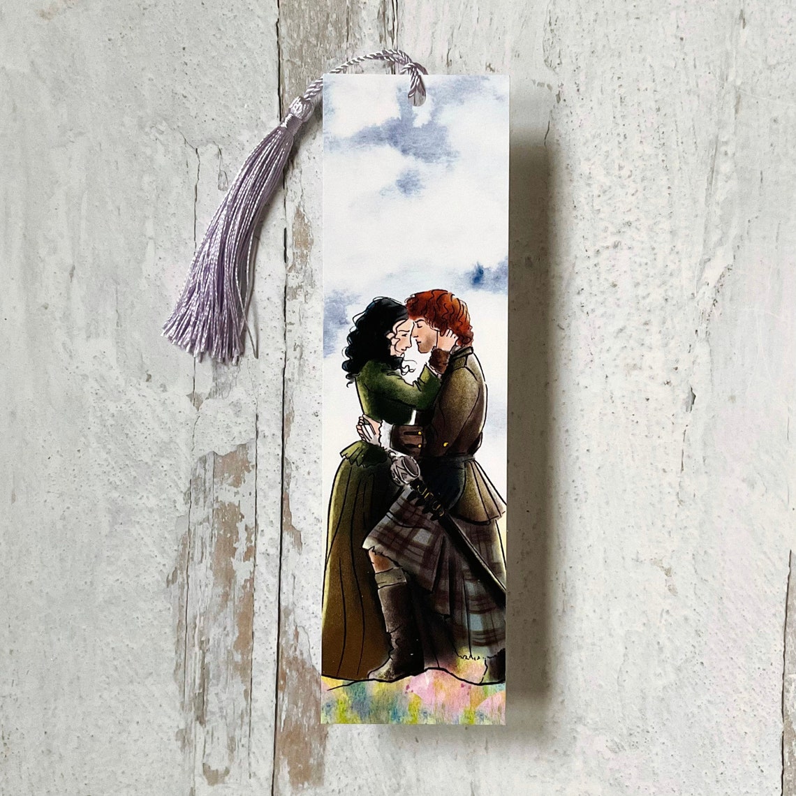 Jamie and Claire Outlander Bookmarks | Etsy