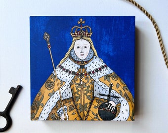 Queen Elizabeth I Coronation Portrait 6 x 6 Canvas Gallery Wrap
