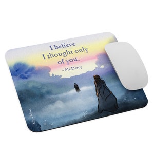 Jane Austen Pride and Prejudice Watercolor Mouse Pad