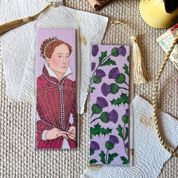 Mary Queen of Scots and Purple Thistle Bookmark