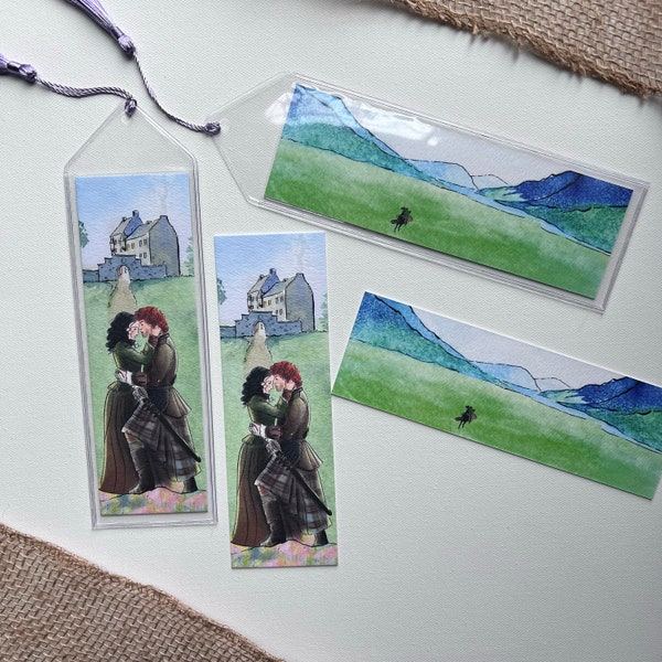 Outlander Lallybroch with Jamie and Claire in Glencoe Scotland Bookmark