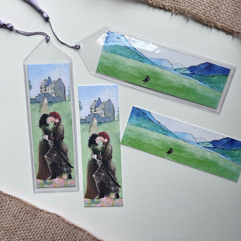 Outlander Lallybroch with Jamie and Claire in Glencoe Scotland Bookmark image 1
