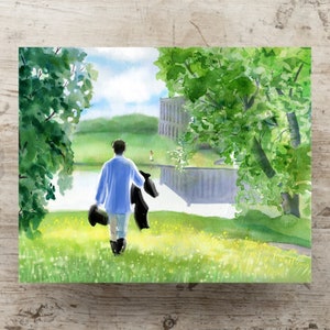 Pride and Prejudice 1995 Pemberley Watercolor Art Print