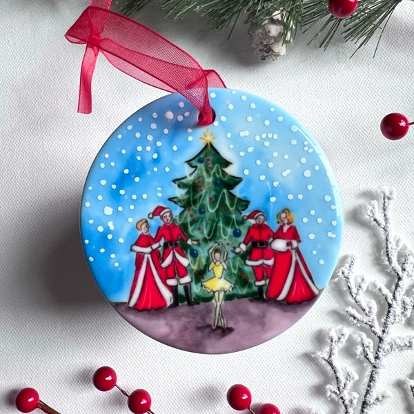 White Christmas Movie Ceramic Ornament