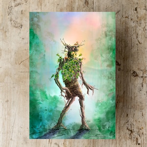 Treebeard, Merry, and Pippin Art Print