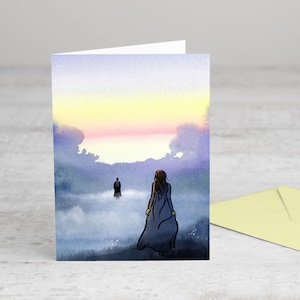 Romantic Pride and Prejudice Watercolor Notecard