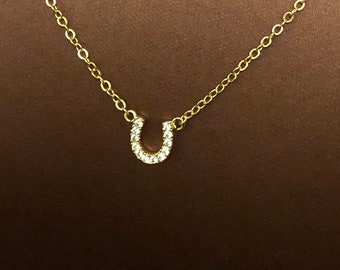 Crystal Horseshoe Necklace