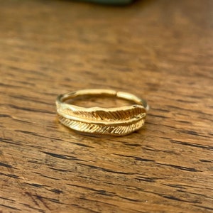Gold Feather Ring