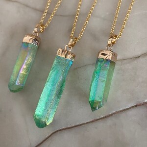 Long crystal deals necklace