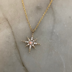 Crystal & Opal Star Necklace