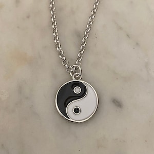 Silver Ying Yang Necklace