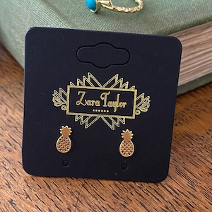 Gold Ananas Ohrstecker