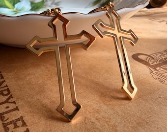 Large Cross Earrings