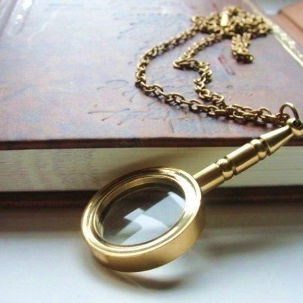 MY DEAR WATSON Real Magnifying Glass Pendant Necklace