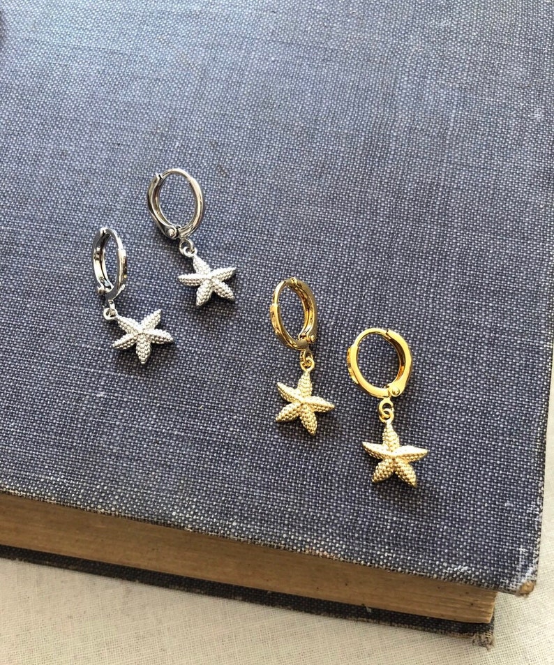 Starfish Huggie Earrings main image 1