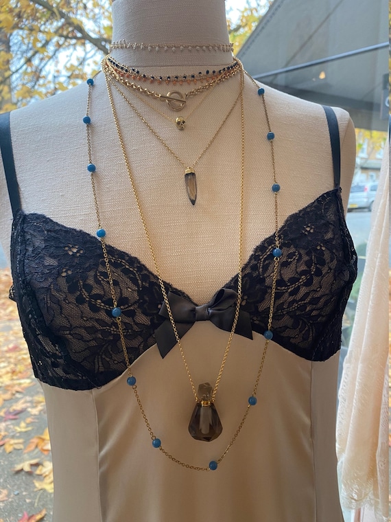Collana con ciondolo in argento sterling con quarzo fumé