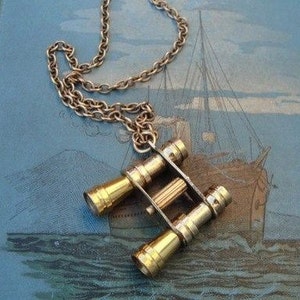 The Explorer Binoculars Long Chain Pendant Necklace