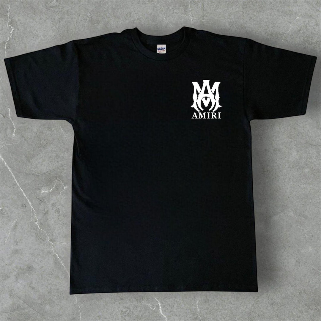 AMIRI LOGO T-shirt New Double Side Size S-4XL - Etsy