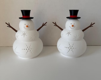 3D Printed Tealight Snowman - Set of 2!!