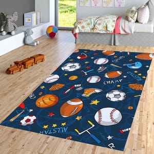 Baseboll Rug,Cool Rug,Boys Rug,Non-Slip Rug,Washable Rug,Living Room Rug,Home  Gift,Kıds Room Rug,Modern Rug,Rugs Custom,Themed Rug