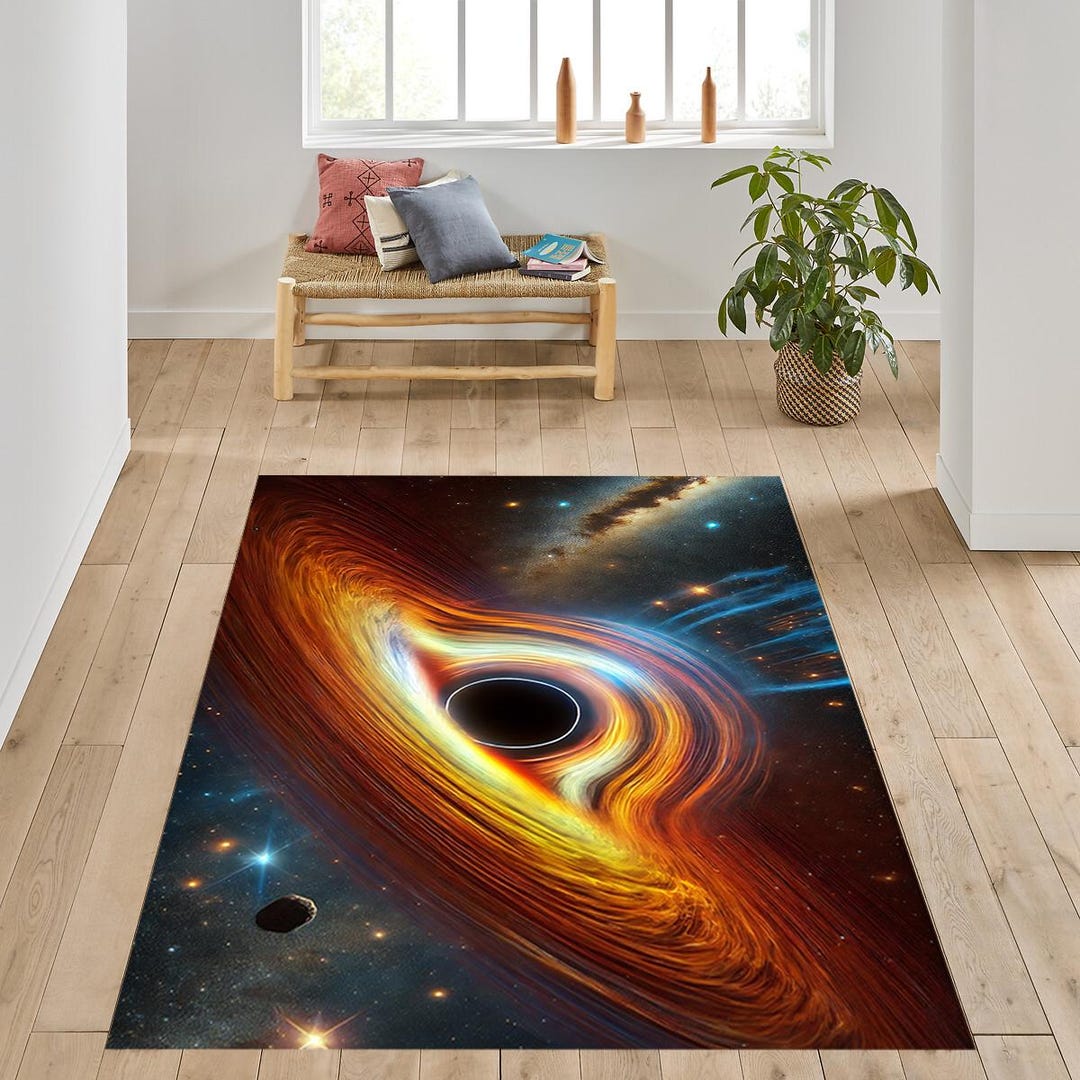 Space Rug, Living Room Rug, Planet Rug, Black Hole Rug,modern Gift Rug ...