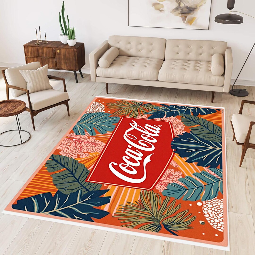 Coca Cola Round Rug Coca Cola Design Modern Rug,modern Coca Cola Rug, Coca Cola Patterned ...