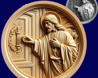 3D Jesus Coin Engraving: Fiber Laser CNC Depth Map (Digital Download