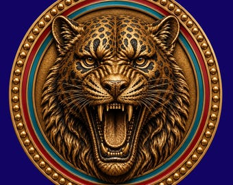 Leopard STL File | Depth, Height relief | Laser Cut | embossing | Laser engraving | 3D print | Tiger