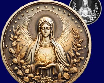 3D Relief STL File | embossing | Depth, Height Map | CNC | Resin | | laser engraving | Virgin Mary