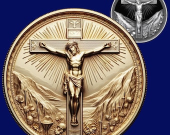Jesus Crucifix 3D Illusion Depth Map: Laser Cut File (Digital)