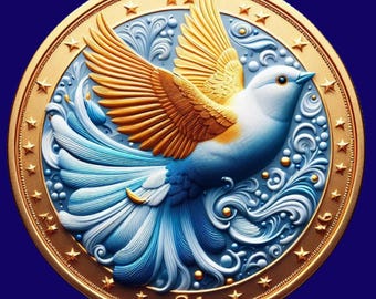 Bird STL File | Depth, Height relief | Laser Cut | embossing | Laser engraving | 3D print