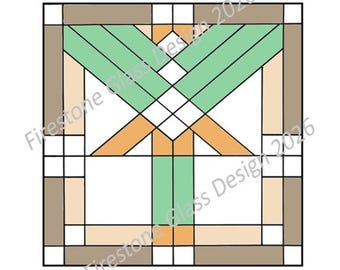 Prairie Style #3 Stained Glass Pattern