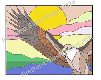 Osprey Bird Stained Glass Pattern