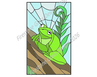 Frog 2 Stained Glass Pattern
