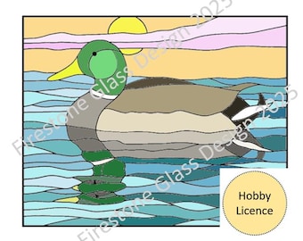 Mallard Duck Stained Glass Pattern - Hobby Licence