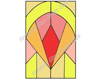 Art Deco 16 Stained Glass Pattern