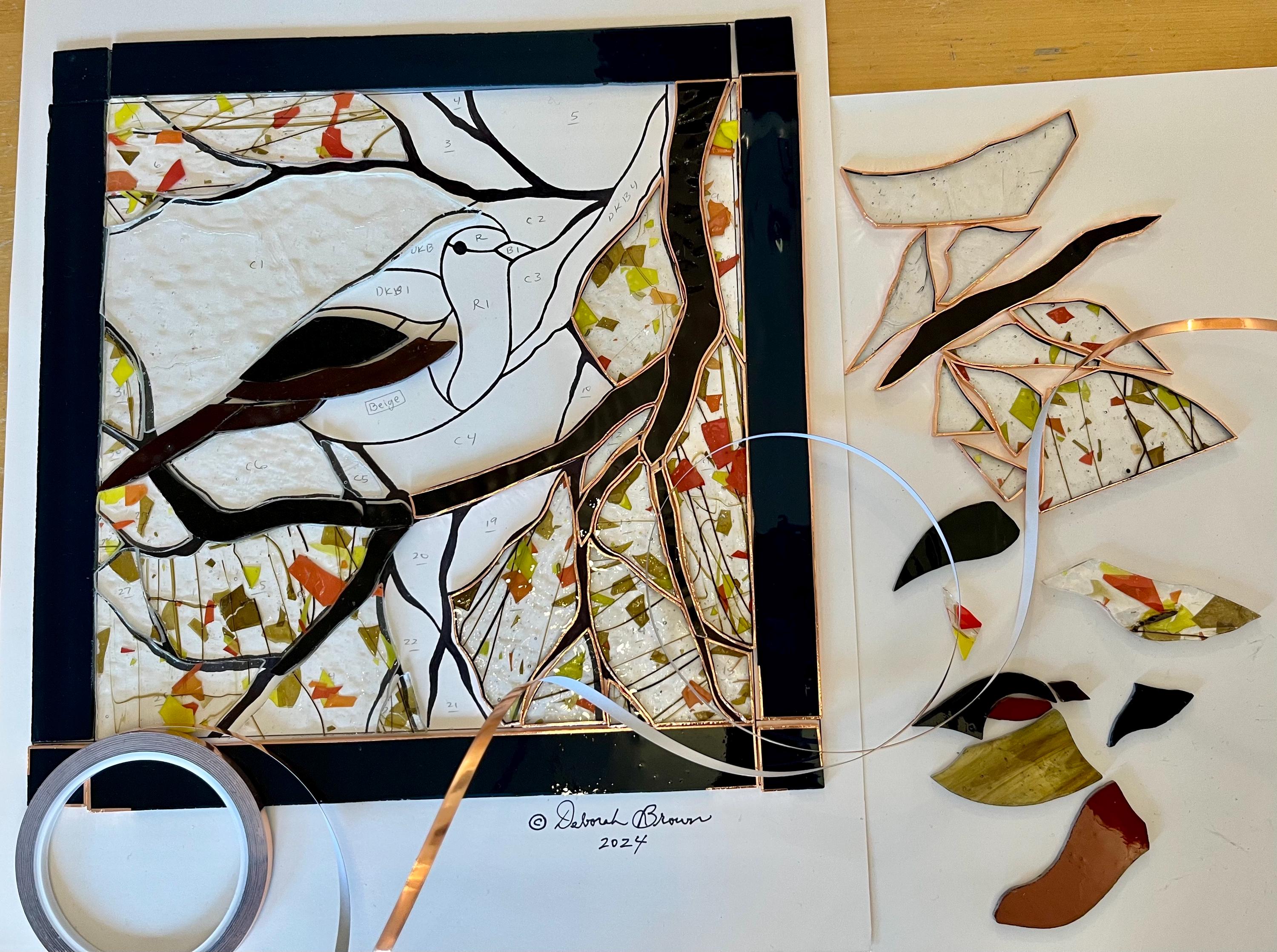 Red Robin Pattern Red Breasted Robin Stained Glass Pattern - Hobby Licence - Etsy