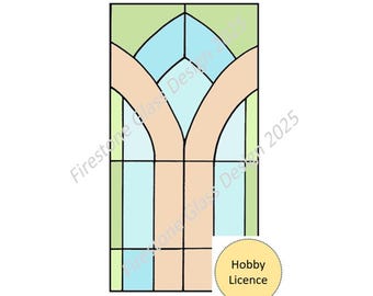 Church Arch Stained Glass Pattern - Hobby Licence