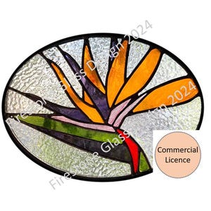 Bird of Paradise Stained Glass Pattern - Commercial Licence