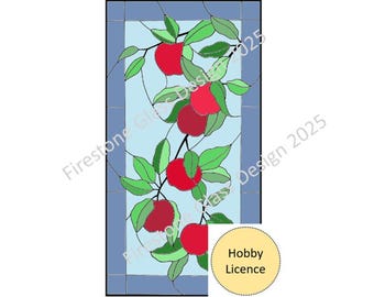 Apple Tree Branch Stained Glass Pattern - Hobby Licence