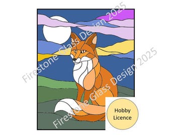Fox Stained Glass Pattern - Hobby Licence