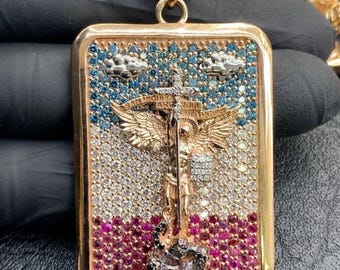 14K Placcato Oro Giallo Argento 1 Carati Taglio Rotondo Vero